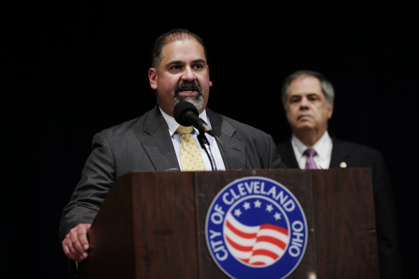 Cleveland City Prosecutor Victor Perez (L) answers a question as Public Safety Director Martin Flask looks on during a news conference in Cleveland, Ohio, May 8, 2013. Cleveland resident Ariel Castro was charged on Wednesday with kidnapping and raping three women who were rescued from his house on Monday after nearly a decade in captivity. Castro's two brothers Pedro and Onil, originally arrested in the case, were not charged, said Perez at a news conference. Cleveland City Prosecutor Victor Perez (L) answers a question as Public Safety Director Martin Flask looks on during a news conference in Cleveland, Ohio, May 8, 2013. Cleveland resident Ariel Castro was charged on Wednesday with kidnapping and raping three women who were rescued from his house on Monday after nearly a decade in captivity. Castro's two brothers Pedro and Onil, originally arrested in the case, were not charged, said Perez at a news conference.