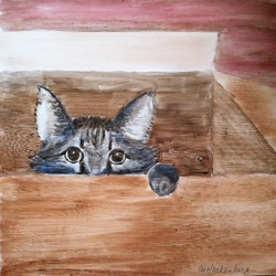 One of the cat-inspired works of art in A Paw in the Door's Artful Cat Silent Auction taking place on June 29 in Bath. One of the cat-inspired works of art in A Paw in the Door's Artful Cat Silent Auction taking place on June 29 in Bath.