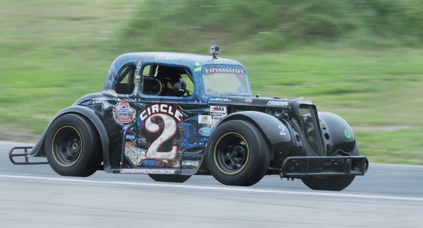 Ryan Hammar of Pembroke, N.H., steers his car around turn four at Speedway 95 in Hermon on Saturday night. Hammar won the NELCAR race on Saturday. Ryan Hammar of Pembroke, N.H., steers his car around turn four at Speedway 95 in Hermon on Saturday night. Hammar won the NELCAR race on Saturday.