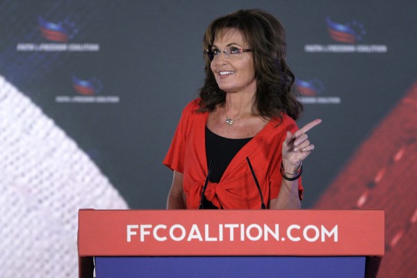 Former Alaska Gov. Sarah Palin (R-AK) addresses the Faith & Freedom Coalition Road to Majority Conference in Washington June 15, 2013. Former Alaska Gov. Sarah Palin (R-AK) addresses the Faith & Freedom Coalition Road to Majority Conference in Washington June 15, 2013.