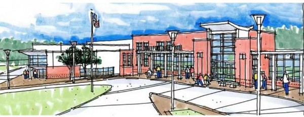 This drawing depicts what the front entryway to Freeport High School would look like after a proposed nearly $17 million renovation project is complete. Voters in the Regional School Unit 5 towns of Freeport, Durham and Pownal will decide whether to support the project at the polls Tuesday. This drawing depicts what the front entryway to Freeport High School would look like after a proposed nearly $17 million renovation project is complete. Voters in the Regional School Unit 5 towns of Freeport, Durham and Pownal will decide whether to support the project at the polls Tuesday.