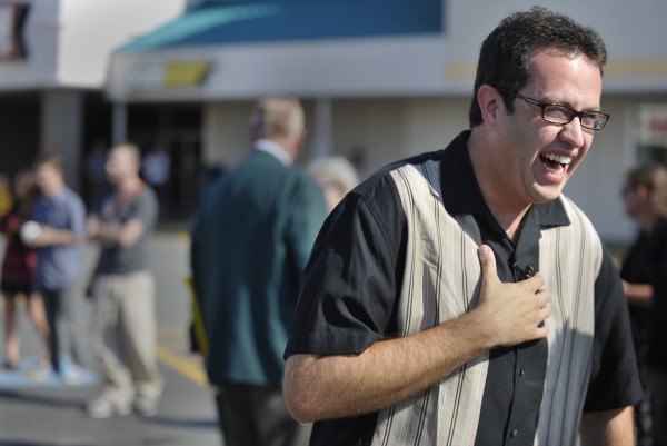 Subway spokesman Jared Fogle laughs during an interview with the media during his appearance at Bangor's Airport Mall in August 2010. Subway spokesman Jared Fogle laughs during an interview with the media during his appearance at Bangor's Airport Mall in August 2010.