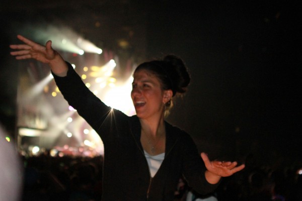 Holly Maniatty, a Portland resident, translates a Phish concert last year into American Sign Language. Holly Maniatty, a Portland resident, translates a Phish concert last year into American Sign Language.