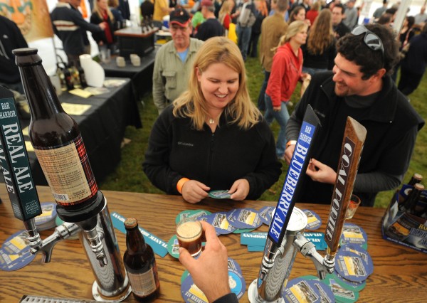 Jessica Wentworth-Genthner (center) waits to sample some beer with her then-friend Stephen Genthner of Round Pond at the 14th annual Oktoberfest in Southwest Harbor in October 2009. Wentworth and Genthner were married Sept. 25, 2010. Jessica Wentworth-Genthner (center) waits to sample some beer with her then-friend Stephen Genthner of Round Pond at the 14th annual Oktoberfest in Southwest Harbor in October 2009. Wentworth and Genthner were married Sept. 25, 2010.