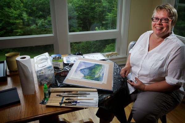 Suzanne Savage Brewer, 51, of Sidney chucked her career as a house designer to get back to her first love: painting. Suzanne Savage Brewer, 51, of Sidney chucked her career as a house designer to get back to her first love: painting.