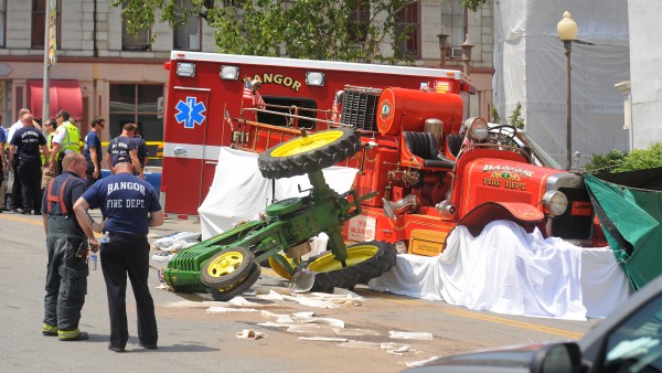 A man died in an accident during the Fourth of July parade in Bangor. A man died in an accident during the Fourth of July parade in Bangor.