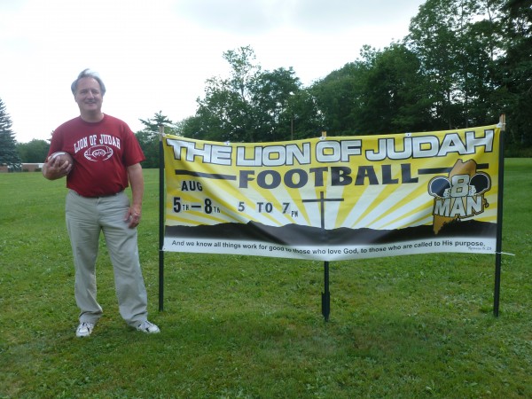 Dan Smith will be conducting a camp that combines football and religious lessons on Aug. 5-8 at Glad Tidings Church in Bangor. Dan Smith will be conducting a camp that combines football and religious lessons on Aug. 5-8 at Glad Tidings Church in Bangor.
