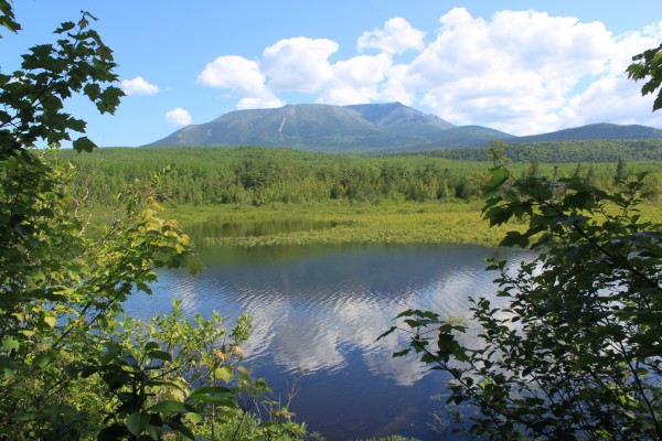 Mount Katahdin reflects in a pond by the Abol Stream Trail in Baxter State Park on June 20, 2013. Mount Katahdin reflects in a pond by the Abol Stream Trail in Baxter State Park on June 20, 2013.