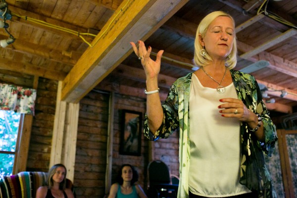 Medium Sharon Watson leads a message circle where participants can communicate with deceased loved ones in the spirit world through Watson at Temple Heights Spiritual Camp in Northport on July, 17, 2013. Temple Heights has been a site of spiritualism for over 130 years in Maine. Medium Sharon Watson leads a message circle where participants can communicate with deceased loved ones in the spirit world through Watson at Temple Heights Spiritual Camp in Northport on July, 17, 2013. Temple Heights has been a site of spiritualism for over 130 years in Maine.