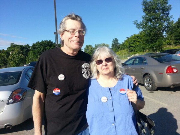 Stephen and Tabitha King were at the Cross Insurance Center polls in Bangor June 18 to support a $3 million bond for the replacement of Bangor Public Library's roof. Stephen and Tabitha King were at the Cross Insurance Center polls in Bangor June 18 to support a $3 million bond for the replacement of Bangor Public Library's roof.