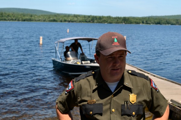 Maine Warden Service Lt. Kevin Adam addresses the media on Monday, July 15, while divers search for a man missing in Great Moose Lake in Hartland since Sunday. Maine Warden Service Lt. Kevin Adam addresses the media on Monday, July 15, while divers search for a man missing in Great Moose Lake in Hartland since Sunday.