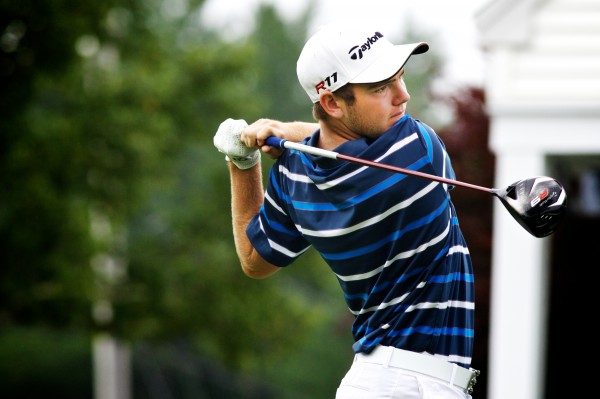 Sam Grindle drives at the 94th Maine Amateur Championship being held at Augusta Country Club in Manchester on Wednesday morning. Sam Grindle drives at the 94th Maine Amateur Championship being held at Augusta Country Club in Manchester on Wednesday morning.