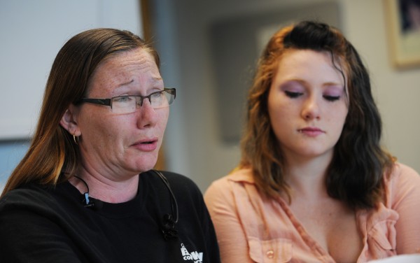 Angie Ouellette, mother of Christopher Killian, 14, of Corinth who was found unconscious and bloodied on Route 15 late Friday night, asks the media for help in finding out what happened to her son during a press conference with her daughter Ashley by her side at Eastern Maine Medical Center in Bangor on Tuesday. Angie Ouellette, mother of Christopher Killian, 14, of Corinth who was found unconscious and bloodied on Route 15 late Friday night, asks the media for help in finding out what happened to her son during a press conference with her daughter Ashley by her side at Eastern Maine Medical Center in Bangor on Tuesday.