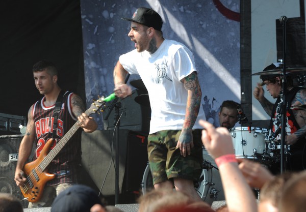 Emmure lead singer Frankie Palmeri performs on stage at the RockStar Energy Drink Mayhem Festival in Bangor on July 17, 2013. Emmure lead singer Frankie Palmeri performs on stage at the RockStar Energy Drink Mayhem Festival in Bangor on July 17, 2013.
