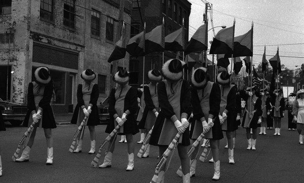 Photojournalist Richard Norton took this photo of a drill team marching in a parade in downtown Belfast sometime in the 1970s or 1980s. Photojournalist Richard Norton took this photo of a drill team marching in a parade in downtown Belfast sometime in the 1970s or 1980s.
