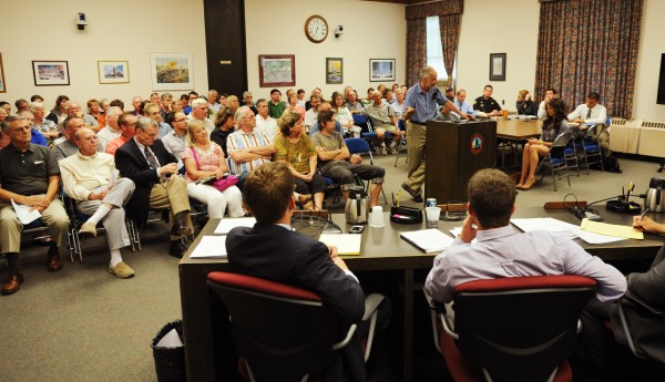 Bangor City Council chambers were full on Monday night as the council listened to public comment on the noise pollution generated by recent music festivals along the Bangor Waterfront. Bangor City Council chambers were full on Monday night as the council listened to public comment on the noise pollution generated by recent music festivals along the Bangor Waterfront.