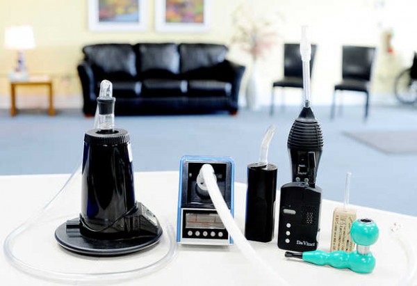 Vaporizers sit on a table at Remedy Compassion Center in Auburn. The devices are a way to inhale medical cannabis without damaging your lungs. "We educate patients on how to consume cannabis that does not harm the body," Jenna Smale said. She and her husband, Tim, founded the center. Vaporizers sit on a table at Remedy Compassion Center in Auburn. The devices are a way to inhale medical cannabis without damaging your lungs. "We educate patients on how to consume cannabis that does not harm the body," Jenna Smale said. She and her husband, Tim, founded the center.