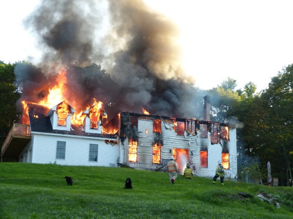A fire destroyed a home at 53 Carding Machine Road in Bowdoinham this morning, reported at around 5:30 a.m. A fire destroyed a home at 53 Carding Machine Road in Bowdoinham this morning, reported at around 5:30 a.m.