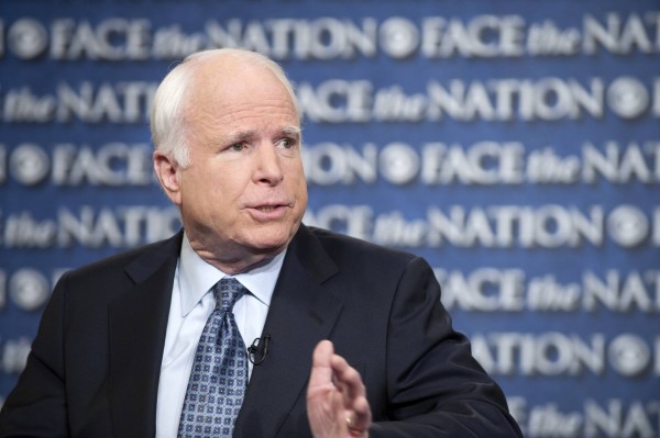 Senator John McCain, R-Ariz., appears on "Face the Nation" in this April 7, 2013 handout photo. Senator John McCain, R-Ariz., appears on "Face the Nation" in this April 7, 2013 handout photo.