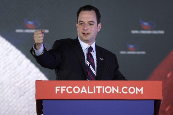 Republican National Committee Chairman Reince Priebus in this June 2013 file photo. The RNC plans to boycott CNN and NBC if they run a Hillary Clinton documentary and miniseries. Republican National Committee Chairman Reince Priebus in this June 2013 file photo. The RNC plans to boycott CNN and NBC if they run a Hillary Clinton documentary and miniseries.