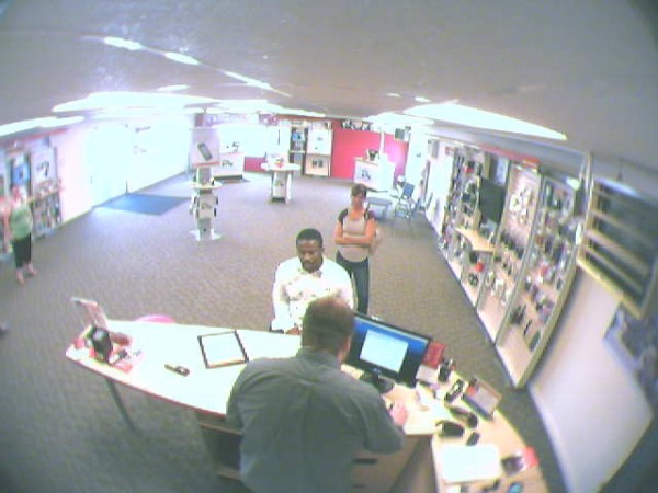 A surveillance photo of a man police say stole two cell phones worth more than $1,000 for a Verizon Wireless Zone store in Newport on Saturday. Newport Police are asking for the public's help in capturing the man. A surveillance photo of a man police say stole two cell phones worth more than $1,000 for a Verizon Wireless Zone store in Newport on Saturday. Newport Police are asking for the public's help in capturing the man.