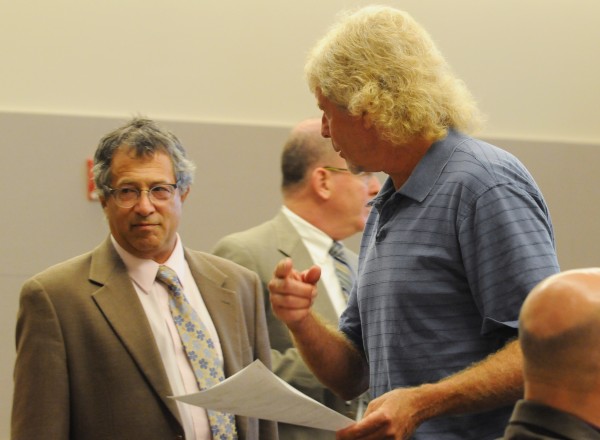 Dana Wilson (right) fired his attorney Jeffrey Silverstein (left) and requested a court-appointed attorney from Justice William Anderson on Tuesday at the Penobscot Judicial Center in Bangor. Dana Wilson (right) fired his attorney Jeffrey Silverstein (left) and requested a court-appointed attorney from Justice William Anderson on Tuesday at the Penobscot Judicial Center in Bangor.