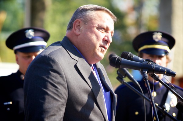 Paul LePage speaks at a ceremony Wednesday morning marking the anniversary of Sept. 11, 2001, in Freeport. LePage urged listeners to pray officials in Washington, D.C., make "the right decision. ... We do not want our military to go in to battle." Paul LePage speaks at a ceremony Wednesday morning marking the anniversary of Sept. 11, 2001, in Freeport. LePage urged listeners to pray officials in Washington, D.C., make "the right decision. ... We do not want our military to go in to battle."