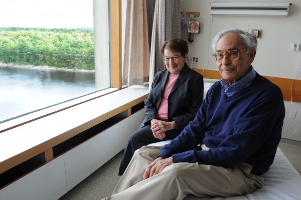 Leonard and Renee Minsky sit in the hospital room that sparked a million-dollar donation to EMMC in Bangor. Leonard experienced a stay in the hospital where he overheard a cancer diagnosis to the patient next to him and he felt uncomfortable. The Minsky's donation will help EMMC build more private rooms. Leonard and Renee Minsky sit in the hospital room that sparked a million-dollar donation to EMMC in Bangor. Leonard experienced a stay in the hospital where he overheard a cancer diagnosis to the patient next to him and he felt uncomfortable. The Minsky's donation will help EMMC build more private rooms.