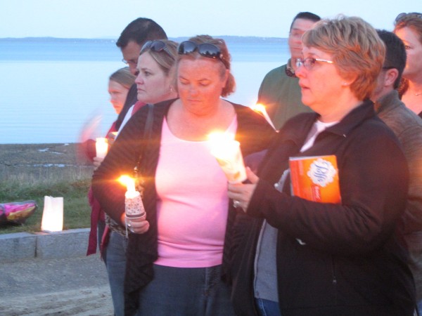 More than 150 people turned out Friday night to remember Lynn Arsenault at a vigil held in Belfast. More than 150 people turned out Friday night to remember Lynn Arsenault at a vigil held in Belfast.