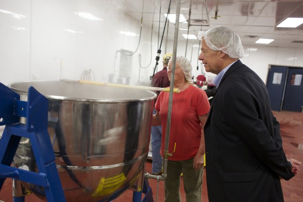 From left, Jan Anderson gives Rep. Mike Michaud a tour of Coastal Farms and Food Processing Friday afternoon in Belfast. As regulations tighten, incubators like Coastal Farms could become more important in Maine's small-farm economy. From left, Jan Anderson gives Rep. Mike Michaud a tour of Coastal Farms and Food Processing Friday afternoon in Belfast. As regulations tighten, incubators like Coastal Farms could become more important in Maine's small-farm economy.