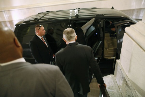U.S. Senate Majority Leader Harry Reid (D-NV) (C) departs with his security detail after talks with the Republican-controlled U.S. House of Representatives reached a final impasse during a late-night session at the U.S. Capitol in Washington, October 1, 2013. The U.S. government fell into a major shutdown over Republican efforts to halt President Barack Obama's healthcare reforms using a temporary spending bill as last minute maneuvers failed to resolve deep differences between Democrats and Republicans. U.S. Senate Majority Leader Harry Reid (D-NV) (C) departs with his security detail after talks with the Republican-controlled U.S. House of Representatives reached a final impasse during a late-night session at the U.S. Capitol in Washington, October 1, 2013. The U.S. government fell into a major shutdown over Republican efforts to halt President Barack Obama's healthcare reforms using a temporary spending bill as last minute maneuvers failed to resolve deep differences between Democrats and Republicans.