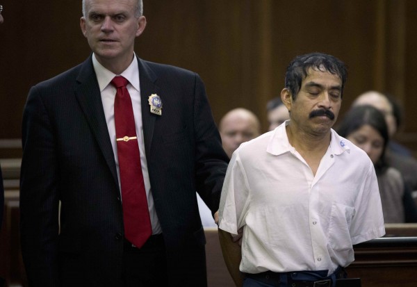 Conrado Juarez (right), 52, is led into an arraignment in the "Baby Hope" case in New York, on Saturday. New York City police have arrested Juarez, a cousin of the 4-year-old girl dubbed "Baby Hope," whose body was found crammed in a picnic cooler along Henry Hudson Highway in northern Manhattan in 1991, after he confessed early on Saturday to sexually assaulting and then smothering her, police said on Saturday. Conrado Juarez (right), 52, is led into an arraignment in the "Baby Hope" case in New York, on Saturday. New York City police have arrested Juarez, a cousin of the 4-year-old girl dubbed "Baby Hope," whose body was found crammed in a picnic cooler along Henry Hudson Highway in northern Manhattan in 1991, after he confessed early on Saturday to sexually assaulting and then smothering her, police said on Saturday.