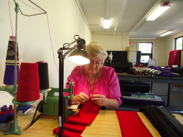 Dory Waxman, a former Portland City Councilor, makes shawls at her new Old Port Wool and Textile Co. on Danforth Street, which opens next weekend. Dory Waxman, a former Portland City Councilor, makes shawls at her new Old Port Wool and Textile Co. on Danforth Street, which opens next weekend.