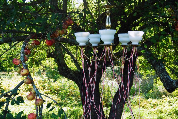 An installation by Caleb Charland, in process at Nettie Fox Farm in Newburgh in early September. An installation by Caleb Charland, in process at Nettie Fox Farm in Newburgh in early September.