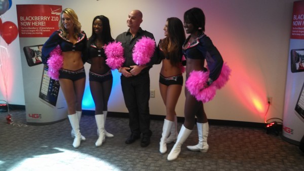 Four New England Patriots cheerleaders visited Bangor on Saturday, Oct. 19, to raise breast cancer awareness. They met and posed for pictures with about 500 fans at the Wireless Zone in Bangor. Four New England Patriots cheerleaders visited Bangor on Saturday, Oct. 19, to raise breast cancer awareness. They met and posed for pictures with about 500 fans at the Wireless Zone in Bangor.