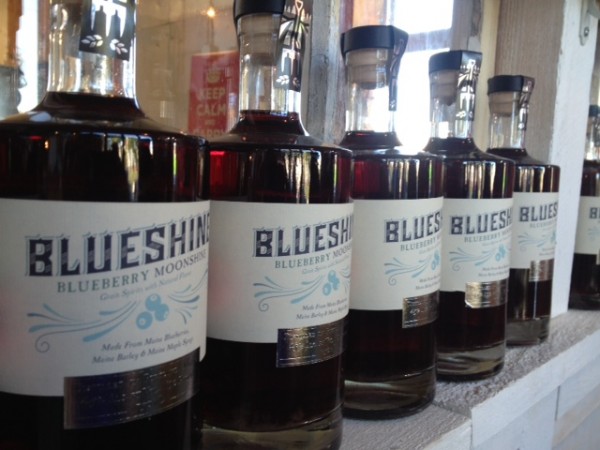 Blueshine, made of local blueberries, grain and maple syrup, was released last week at Maine Craft Distillery in Portland. Blueshine, made of local blueberries, grain and maple syrup, was released last week at Maine Craft Distillery in Portland.