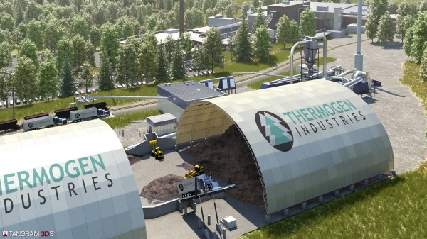 Thermogen Industries, a subsidiary of Cate Street Capital, supplied a rendering of its proposed torrefied wood facility at the Katahdin Avenue paper mill site in Millinocket to the Town Council on April 25, 2012. Thermogen Industries, a subsidiary of Cate Street Capital, supplied a rendering of its proposed torrefied wood facility at the Katahdin Avenue paper mill site in Millinocket to the Town Council on April 25, 2012.