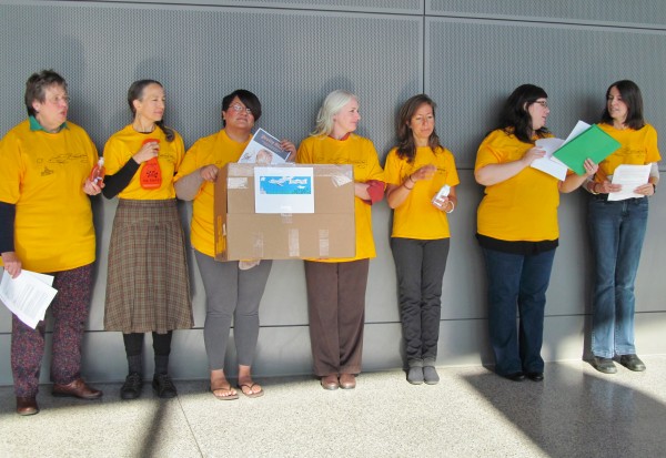 Eight Maine women boarded a plane for Washington, D.C., Monday in Portland as part of an effort to lobby for an update to the nearly 40-year-old Toxic Substances Control Act. The women included, from left to right, Bettie Kettell of Durham, Betty Allen of Auburn, Melissa Dunn of Auburn, Bettyann Sheats of Auburn, Elisa Boxer of Scarborough, Kathy Kilrain del Rio of Portland and Tracy Gregoire of Topsham. Not pictured is Megan Rice of Belgrade. Eight Maine women boarded a plane for Washington, D.C., Monday in Portland as part of an effort to lobby for an update to the nearly 40-year-old Toxic Substances Control Act. The women included, from left to right, Bettie Kettell of Durham, Betty Allen of Auburn, Melissa Dunn of Auburn, Bettyann Sheats of Auburn, Elisa Boxer of Scarborough, Kathy Kilrain del Rio of Portland and Tracy Gregoire of Topsham. Not pictured is Megan Rice of Belgrade.