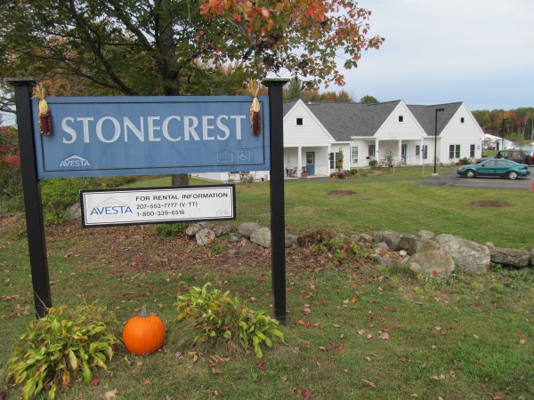 The second phase of Avesta Housing's subsidized Stonecrest development for seniors can be seen beyond the sign at the project driveway. The nonprofit hosted a harvest luncheon under an event tent at the site Friday to celebrate its opening this year. The second phase of Avesta Housing's subsidized Stonecrest development for seniors can be seen beyond the sign at the project driveway. The nonprofit hosted a harvest luncheon under an event tent at the site Friday to celebrate its opening this year.