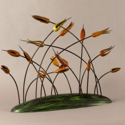 "Things I See in My Garden" by Michael Hosaluk
16" x 26" x 10"
Wood, milk paint, copper, bronze
"Things I See in My Garden" by Michael Hosaluk
16" x 26" x 10"
Wood, milk paint, copper, bronze