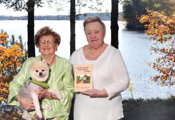 Dr. Maria Dycio, left, and Martha Stevens-David on the edge of Taylor Pond in Auburn on Monday afternoon where Dycio lives with her dog, Sultan. Dr. Maria Dycio, left, and Martha Stevens-David on the edge of Taylor Pond in Auburn on Monday afternoon where Dycio lives with her dog, Sultan.