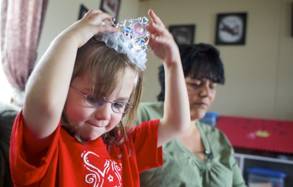Haley Grant, 4, suffers from Ehlers-Danlos, which is a rare connective tissue disorder. Grant's mother Christine and her family will be leaving for Disney World on Sunday for a trip which was made possible by The Dream Factory, a children's wish granting organization. Haley Grant, 4, suffers from Ehlers-Danlos, which is a rare connective tissue disorder. Grant's mother Christine and her family will be leaving for Disney World on Sunday for a trip which was made possible by The Dream Factory, a children's wish granting organization.