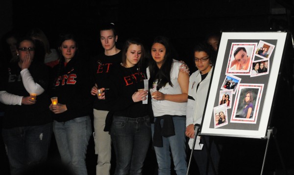 Brooke Locke's sorority sisters from Epsilon Tau Epsilon during a vigil at the Husson University for Brooke Locke. Brooke Locke's sorority sisters from Epsilon Tau Epsilon during a vigil at the Husson University for Brooke Locke.