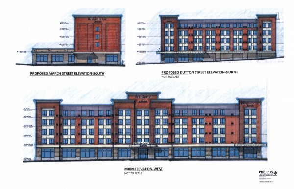 A rendering of the proposed five-story Residence Inn by Marriott in Bangor. A rendering of the proposed five-story Residence Inn by Marriott in Bangor.