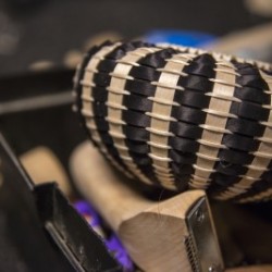 One of Jeremy Frey's baskets in progress. University of Maine photo One of Jeremy Frey's baskets in progress. University of Maine photo