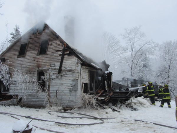 A fire destroyed a home off the Friendship Road in Waldoboro on Friday morning. A fire destroyed a home off the Friendship Road in Waldoboro on Friday morning.
