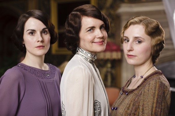 Mary Crowley (Michelle Dockery), Elizabeth McGovern as Lady Cora, Laura Carmichael as Lady Edith from "Downton Abbey: Season 4" to be broadcast January 5, 2014 on PBS. Mary Crowley (Michelle Dockery), Elizabeth McGovern as Lady Cora, Laura Carmichael as Lady Edith from "Downton Abbey: Season 4" to be broadcast January 5, 2014 on PBS.