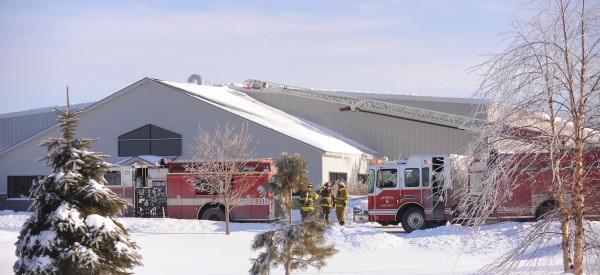 Firefighters from Hampden, Hermon and Bangor responded to a fire at the John W. Kennedy Company in Hampden on Tuesday. Firefighters from Hampden, Hermon and Bangor responded to a fire at the John W. Kennedy Company in Hampden on Tuesday.