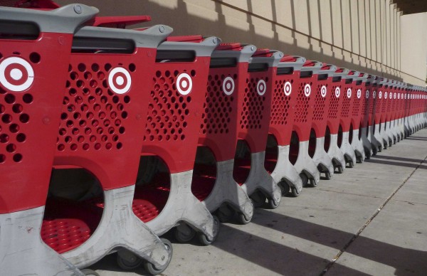 Merchandise baskets are lined up outside a Target department store in Palm Coast, Florida, December 9, 2013. Merchandise baskets are lined up outside a Target department store in Palm Coast, Florida, December 9, 2013.