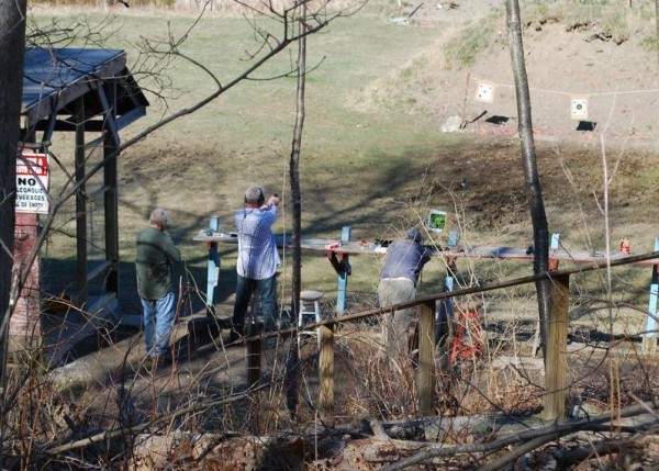 Club members take aim at targets in 2012 at the Spurwink Rod & Gun Club on Sawyer Road in Cape Elizabeth. Club members take aim at targets in 2012 at the Spurwink Rod & Gun Club on Sawyer Road in Cape Elizabeth.